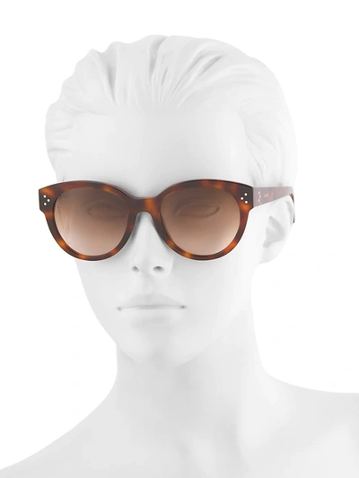 Shop Celine Women's 54mm Cat Eye Sunglasses In Havana