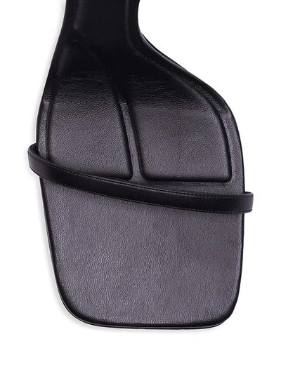 Shop Balenciaga Void Leather Sandals In Black