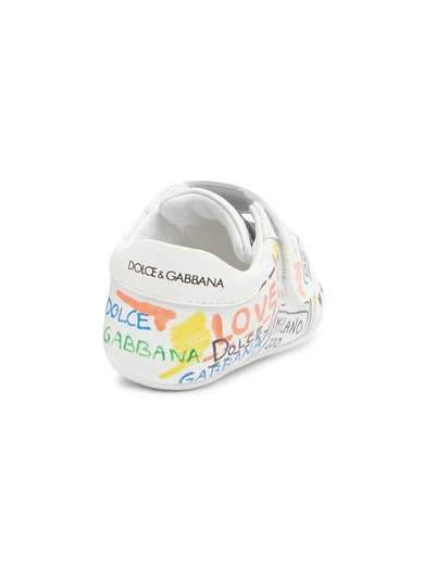 Shop Dolce & Gabbana Baby's Graffiti Graphic Sneakers In Neutral