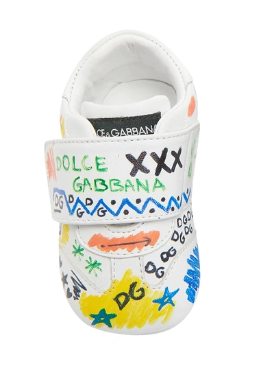 Shop Dolce & Gabbana Baby's Graffiti Graphic Sneakers In Neutral