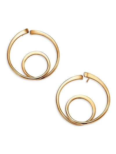 Shop Futura Women's Legends Orbit 18k Yellow Gold Hoop Earrings