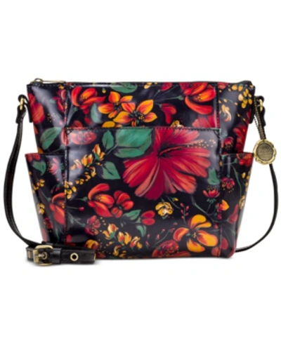 Shop Patricia Nash Aveley Leather Crossbody In Tropical Escape Print