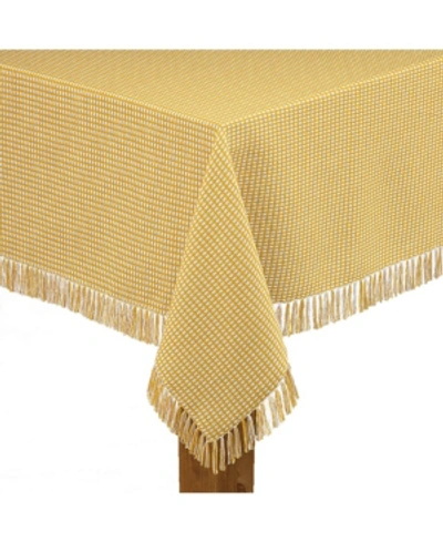 Shop Lintex Homespun Gold 100% Cotton Tablecloth 70" Round