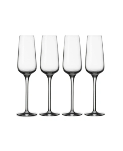 Shop Villeroy & Boch Voice Basic Flute Champagne Glasses, Set Of 4 In Clear