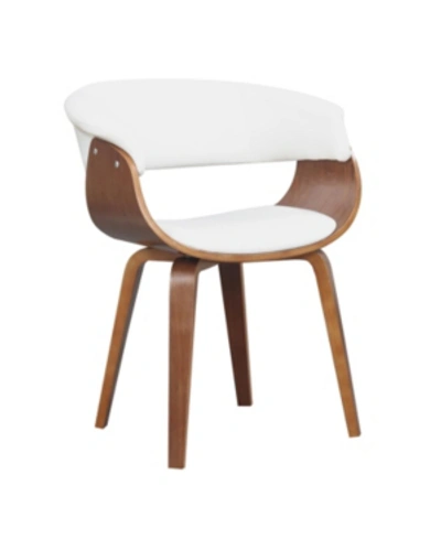 Shop Ac Pacific Mid-century Dining Chair In White