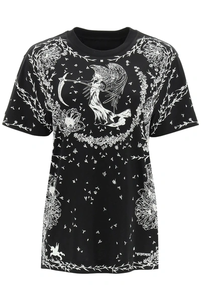 Shop Givenchy T-shirt With Print And Appliques In Black