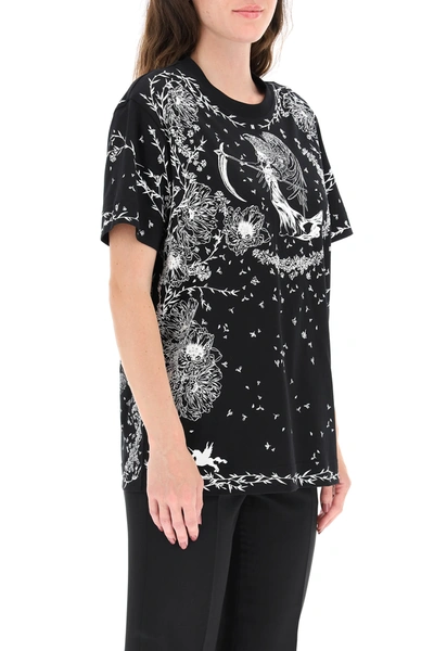 Shop Givenchy T-shirt With Print And Appliques In Black