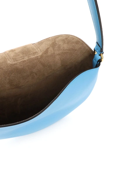Shop Fendi Croissant Hobo Bag In Light Blue