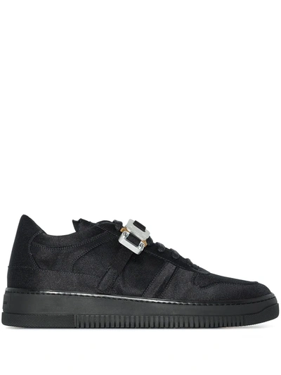Shop Alyx Satin Buckle Low-top Sneakers In Black