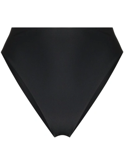 Shop Jade Swim Incline High-waisted Bikini Bottoms In 黑色