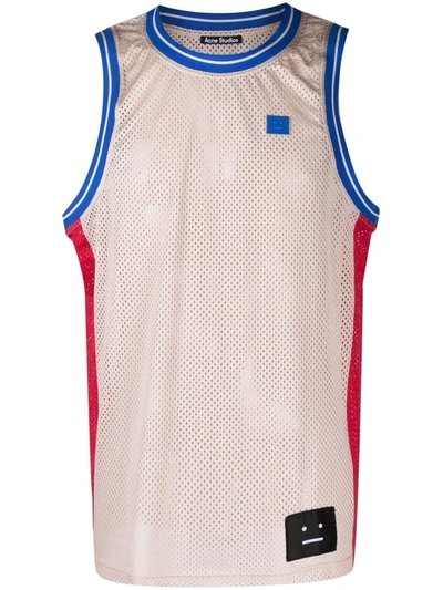 Shop Acne Studios Face Patch Basketball Jersey In 中性色