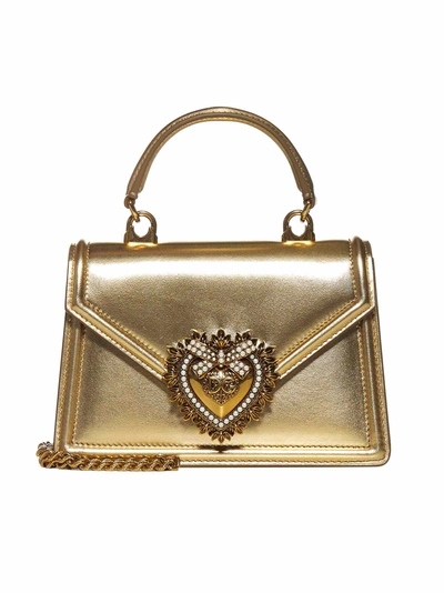 Shop Dolce & Gabbana Shoulder Bag In Oro