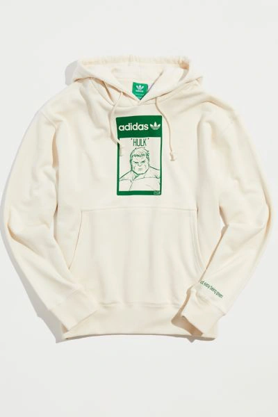 Shop Adidas Originals Hulk Hoodie Sweatshirt In Cream
