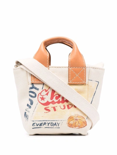 Shop Acne Studios X Grant Levy Graphic-print Tote Bag In Nude