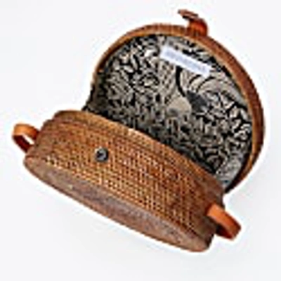 Betsy & Floss Palermo Round Raffia Basket In Raffia