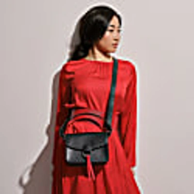 Plik Salma Saddle Crossbody Bag Black In Crossbody