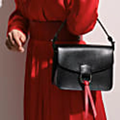 Plik Salma Saddle Crossbody Bag Black In Crossbody