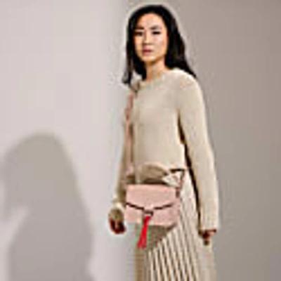 Plik Salma Saddle Crossbody Bag Cappuccino In Crossbody