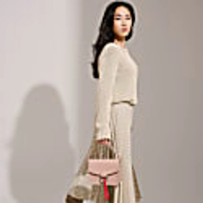 Plik Salma Saddle Crossbody Bag Cappuccino In Crossbody