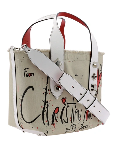 Shop Christian Louboutin "frangibus" Handbag In Beige