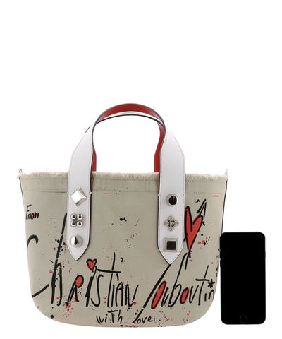 Shop Christian Louboutin "frangibus" Handbag In Beige