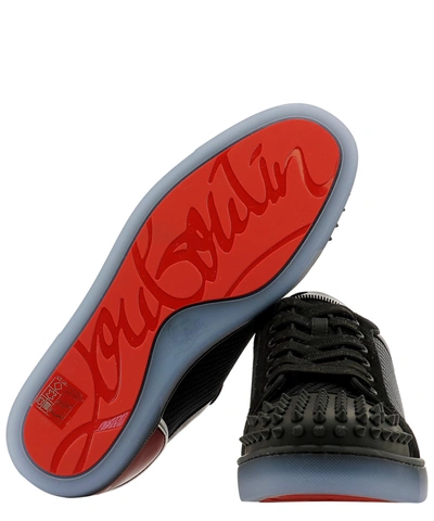 Shop Christian Louboutin "fun Louis Junior Spikes" Sneakers In Black  