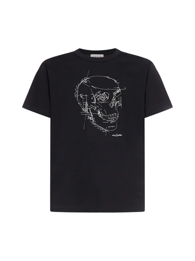 Shop Alexander Mcqueen T-shirt In Black Mix