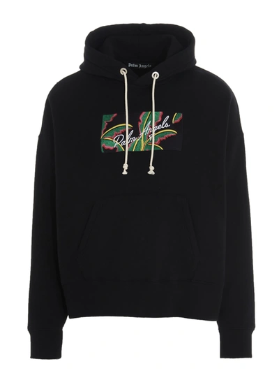 Shop Palm Angels Tropical Hoodie In Black