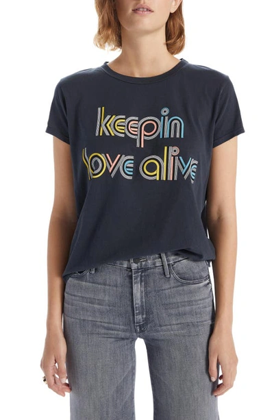 Shop Mother The Boxy Goodie Goodie Supima Cotton Tee In Keepin Love Alive