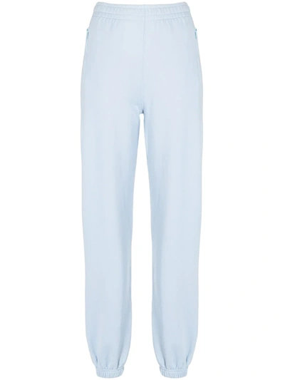 Shop Les Girls Les Boys Logo-print Cotton Track Trousers In Blue