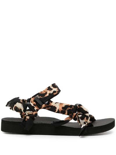 Shop Arizona Love Trekky Leopard-print Bandana Sandals In Multicolour