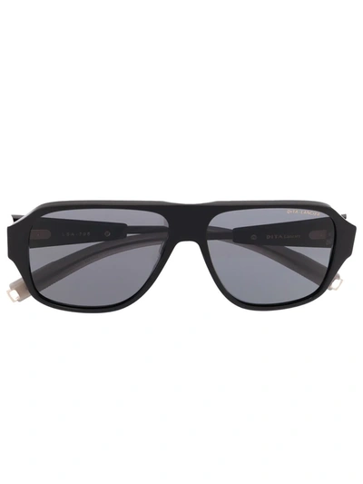 Shop Dita Eyewear Tinted Pilot-frame Sunglasses In Black