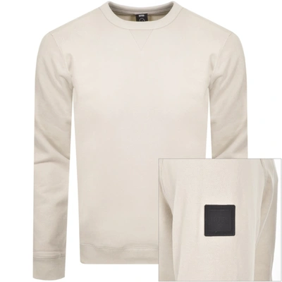 Boss Casual Boss Walkup Sweatshirt Beige | ModeSens