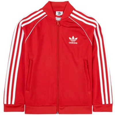 Shop Adidas Originals Red 3 Stripes Track Jacket