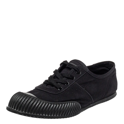 Pre-owned Prada Black Canvas Low Top Trainers Size 41