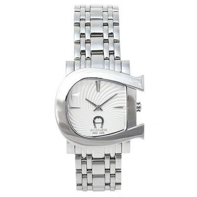Pre-owned Aigner Silver Swirl Stainless Steel Genua Due A31600 Women's  Wristwatch 31 Mm | ModeSens
