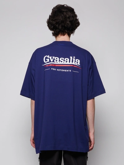 Shop Vetements Gvasalia T-shirt Royal Blue