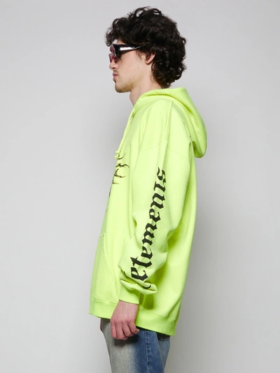 Shop Vetements Black Label Hoodie Neon Yellow