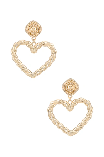 Shop 8 Other Reasons Happy Heart Earrings In Gold