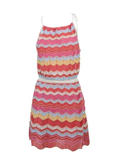 Shop M Missoni Striped Dress In Multicolor