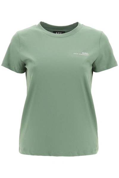 Shop A.p.c. Logo Printed T In Green