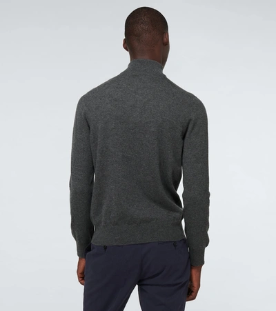Shop Ermenegildo Zegna Half-zipped Cashmere Sweater In Grey