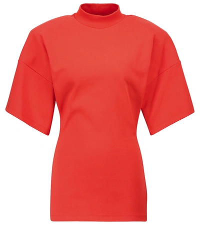Shop Attico Cotton-jersey T-shirt In Red