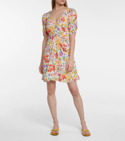 Velvet Melinda Floral Minidress In White