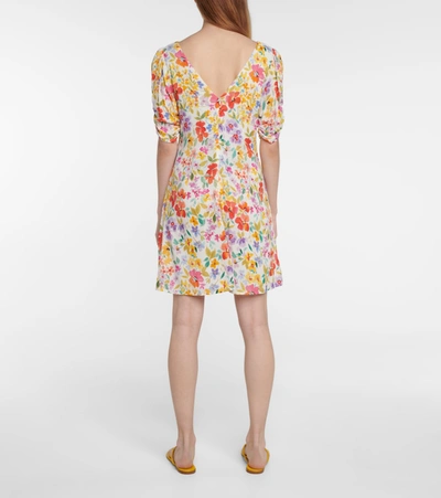 Velvet Melinda Floral Minidress In White