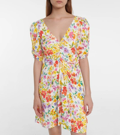 Velvet Melinda Floral Minidress In White