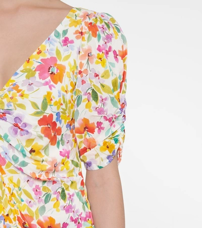 Velvet Melinda Floral Minidress In White