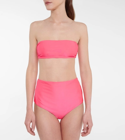 Shop Christopher Kane Bandeau Bikini Top In Pink