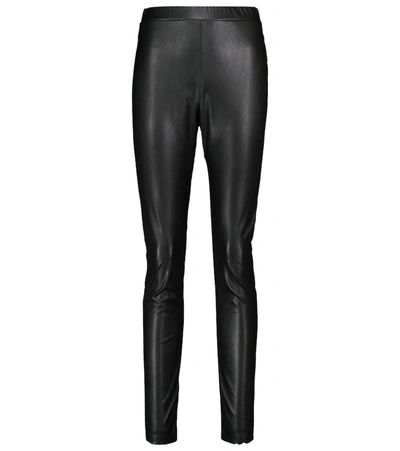 Max Mara Ranghi High-rise Faux Leather Leggings In Black | ModeSens