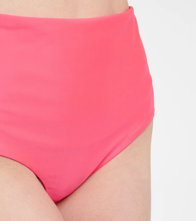 Shop Christopher Kane High-rise Bikini Bottoms In Pink